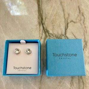 Touchstone Crystal Ice Earrings - NIB Crystal stud earrings. New in box.
